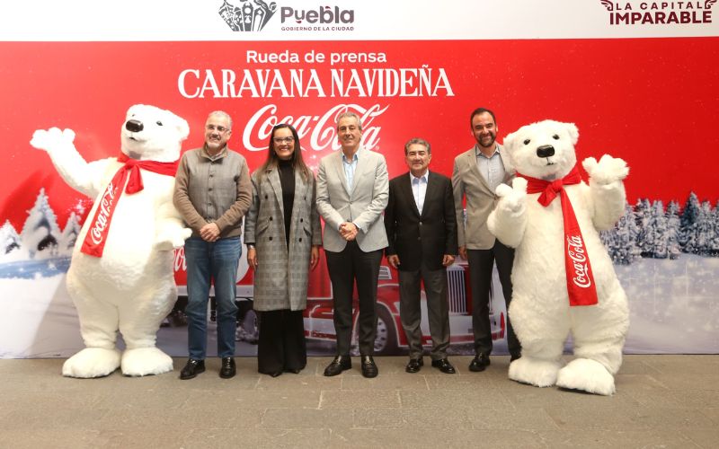 Anuncian la Caravana Navideña Coca-Cola 2024 en Puebla capital