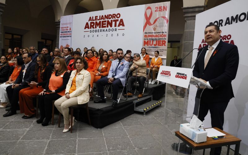 Gobierno de Alejandro Armenta combatirá la violencia contra las mujeres