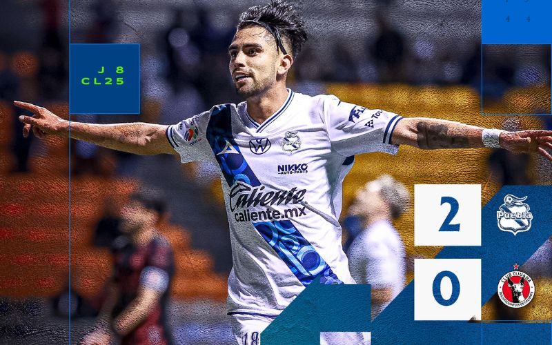 Club Puebla derrota 2-0 a Xolos de Tijuana en el Estadio Cuauhtémoc