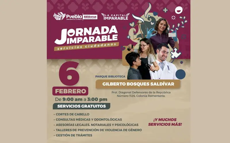 Ayuntamiento de Puebla invita a Jornada Imparable en Parque Biblioteca