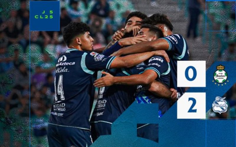 Club Puebla derrota 2-0 a Santos Laguna y suma su primera victoria