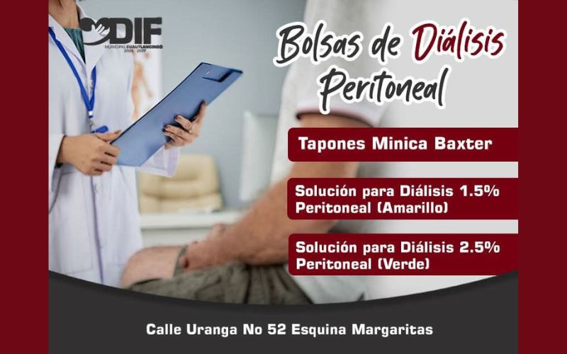 SMDIF Cuautlancingo dona insumos para pacientes que requieran diálisis